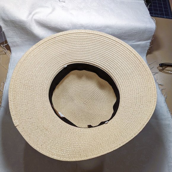 FURTALK Women's Summer Wide Brim Sun Beach Hat with Ribbon, size M - Picture 3 of 5